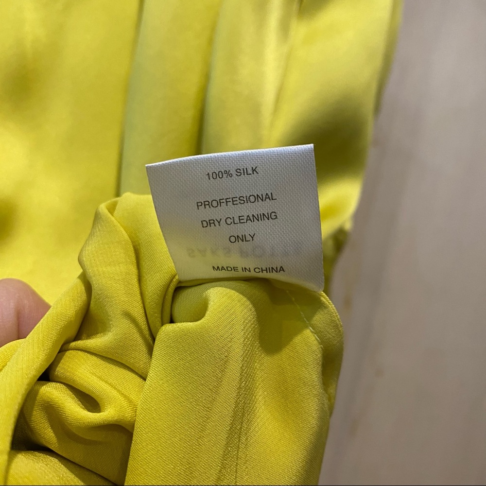 Saks Potts Yellow Silk Dress 🌼🌼🌼 - Picture 7 of 10